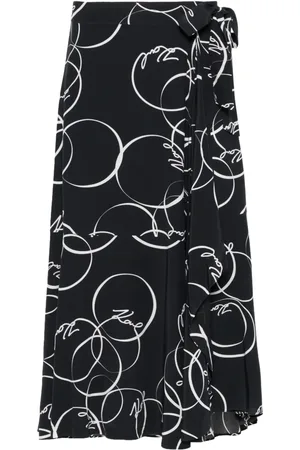 Karl Lagerfeld Circle print wrap skirt