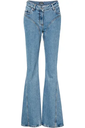 MUGLER Washed flared jeans