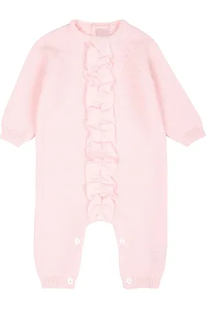 LITTLE BEAR Ruffle-detail wool romper