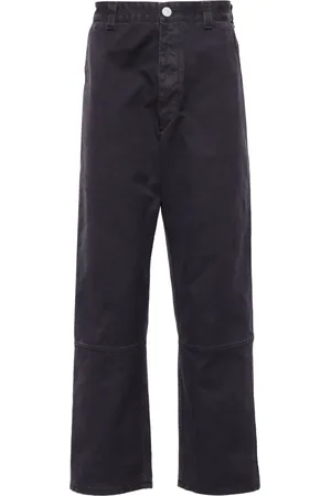 Stone Island Logo-embroidered straight-leg jeans