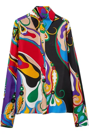 Puccini Orchidee-print silk-twill shirt