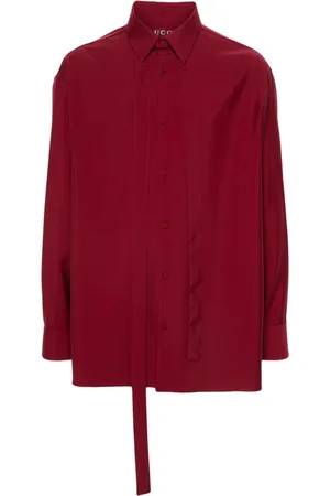 Gucci Scarf-detail wool shirt