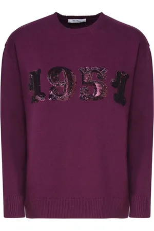 Max Mara Crystal-embellished round-neck jumper