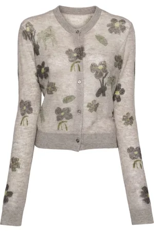 JNBY Floral-intarsia cardigan