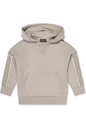 Emporio Armani Jacquard-logo-sleeve hoodie