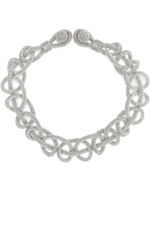Fabiana Filippi Chain-effect rhinestone necklace