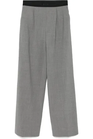 Msgm Logo-waistband tailored trousers