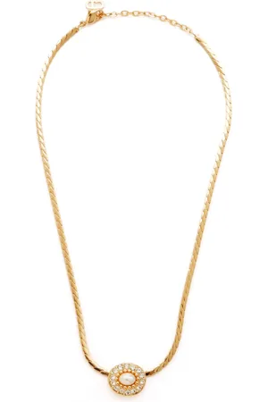 Dior Rhinestone-embellished pendant necklace