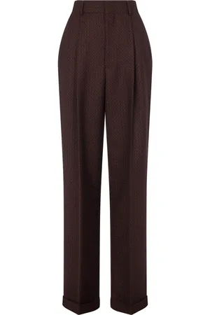 Moschino Geometric-print high-rise trousers