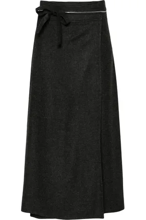 PESERICO SIGN Flannel midi skirt
