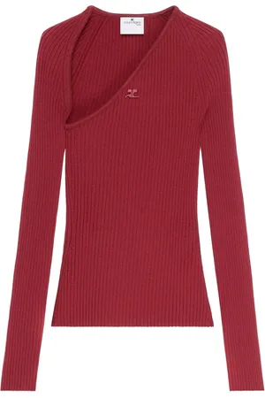 Courrèges Slash ribbed knit top