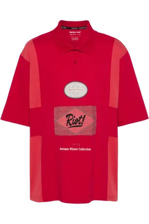 MARTINE ROSE Panelled polo shirt