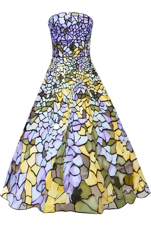 Oscar de la Renta Art Nouveau Stain Glass gown