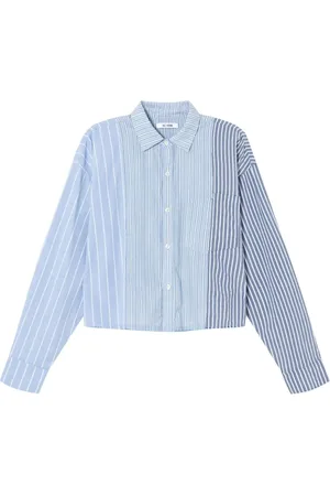 RE/DONE Patchwork striped shirt