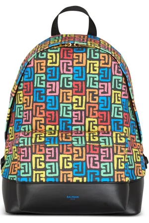 Balmain Multicoloured Pb Labyrinth Canvas backpack