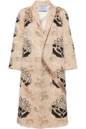 Prada Embroidered Floral Coat