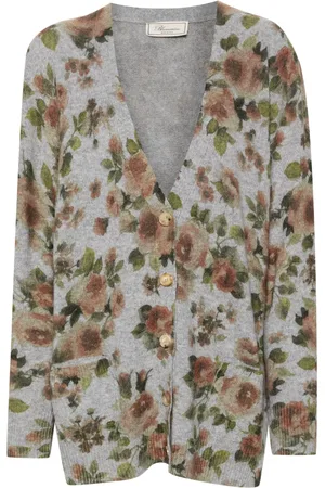 BLUMARINE Rose-print cardigan