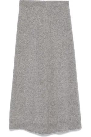 Allude Ribbed midi skirt