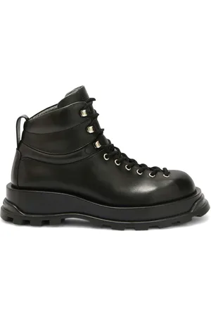 Jil Sander Lace-up leather ankle boots