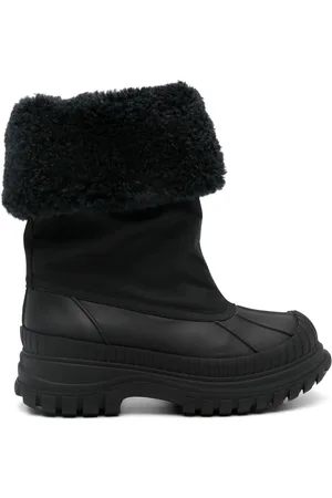 Ganni Faux-shearling-trim boots