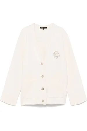 Maje Clover rhinestone-embellished cardigan
