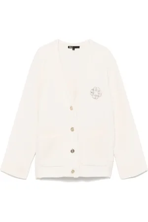 Maje Clover rhinestone-embellished cardigan