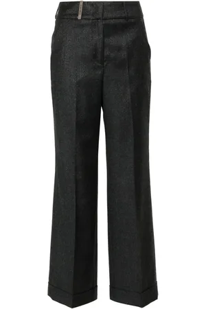 PESERICO SIGN Lurex flannel trousers
