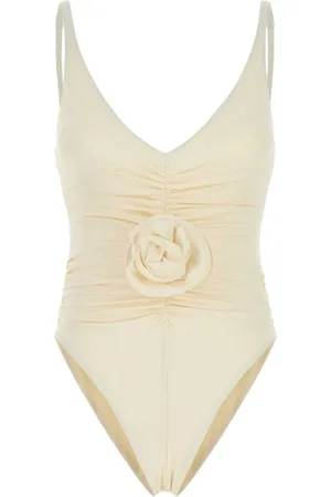 MAGDA BUTRYM Floral-appliqué swimsuit