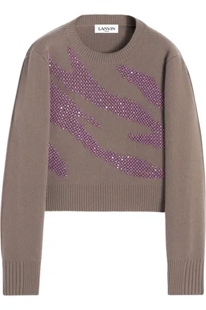 Lanvin Crystal-embellished wool jumper
