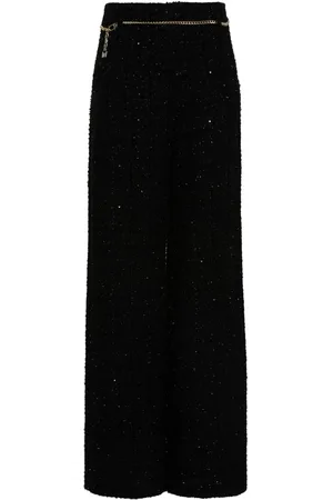 Maje Sequinned tweed trousers