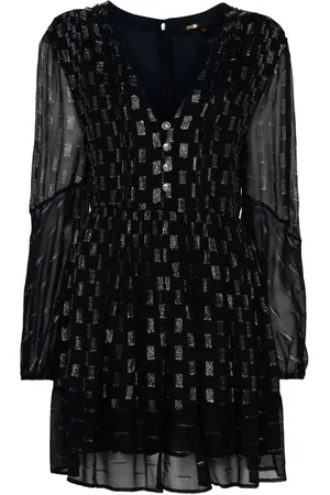 Maje Floral-print pleated mini dress