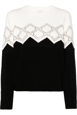 Liu Jo Rhinestone-logo sweater