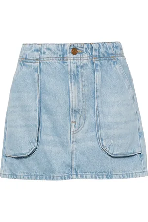 Mother The Accordion Fun Dip Mini denim skirt