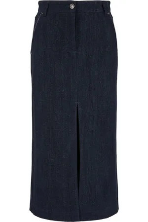 Giorgio Armani High-waisted denim midi skirt