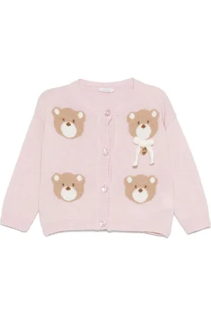 Le Bebé Enfant Teddy bear-motif cardigan