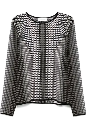 Marine Serre Logo-jacquard jumper