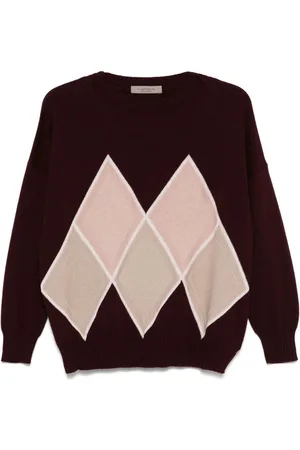 D.EXTERIOR Argyle-check sweater