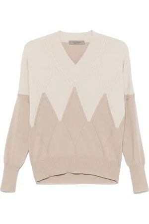 D.EXTERIOR Argyle-check sweater