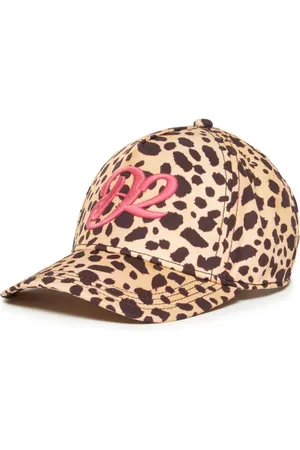Dsquared2 Logo-embroidered cheetah-print cap