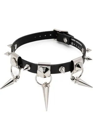 JUNYA WATANABE Studded leather choker necklace