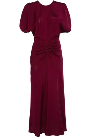 Victoria Beckham Gathered-detail midi dress