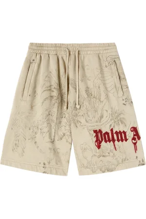 Palm Angels Graphic-print cotton shorts
