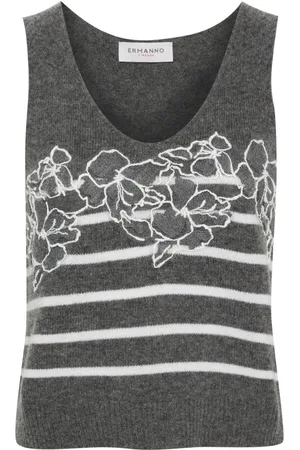 Ermanno Firenze Floral embroidery top