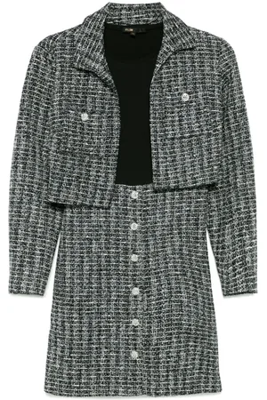 Maje Layered tweed mini dress