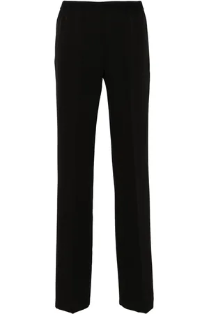 Ermanno Firenze Logo-waistband cady trousers