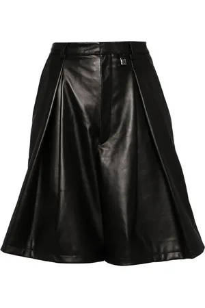 GIUSEPPE DI MORABITO Pleated leather shorts