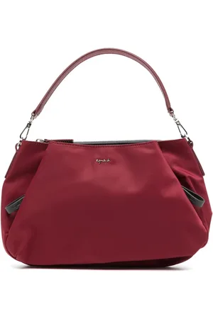 AGNÈS B. Logo-plaque satin shoulder bag
