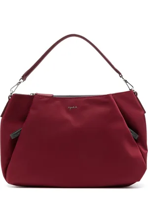AGNÈS B. Logo-plaque satin shoulder bag