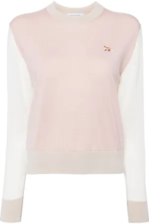 Maison Kitsuné Baby fox patch colour block jumper