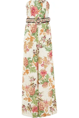 HEMANT AND NANDITA Floral-print cotton jumpsuit